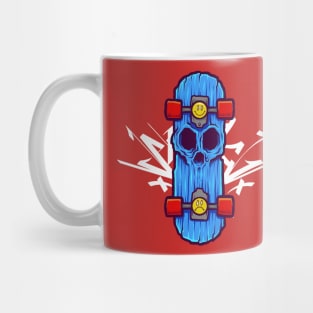 Zombie Skull Skateboard Mug